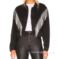 Designer Jackets Rhinestone Fringe Tassel Formal Jacket Jacket